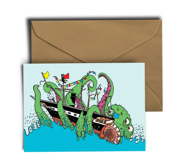 Monster vs SS Great Britain Greeting Card